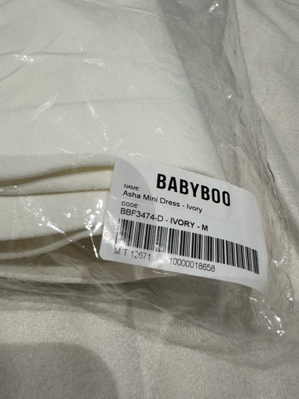 Babyboo | ASHA Strapless Mini DRESS - IVORY | Medium New with Tag - Picture 5 of 15